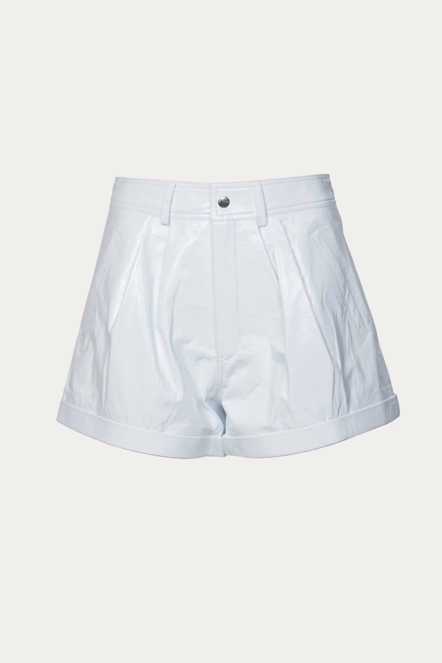 LEATHER WHITE SHORTS
