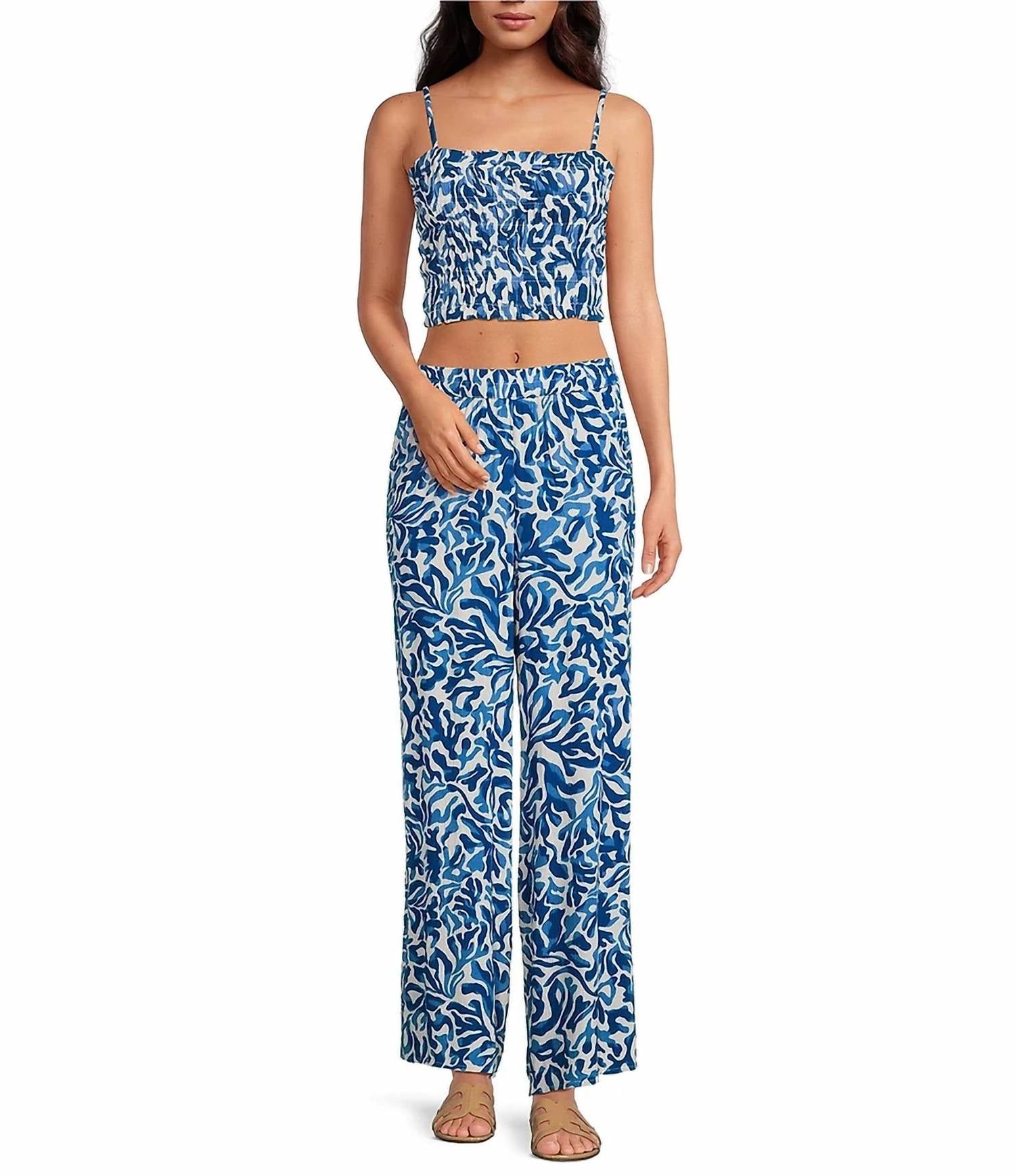 Elan - Elastic Band Wide Leg Pants