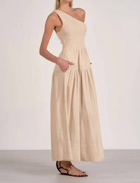 Elan - Gracie One Shoulder Midi Dress
