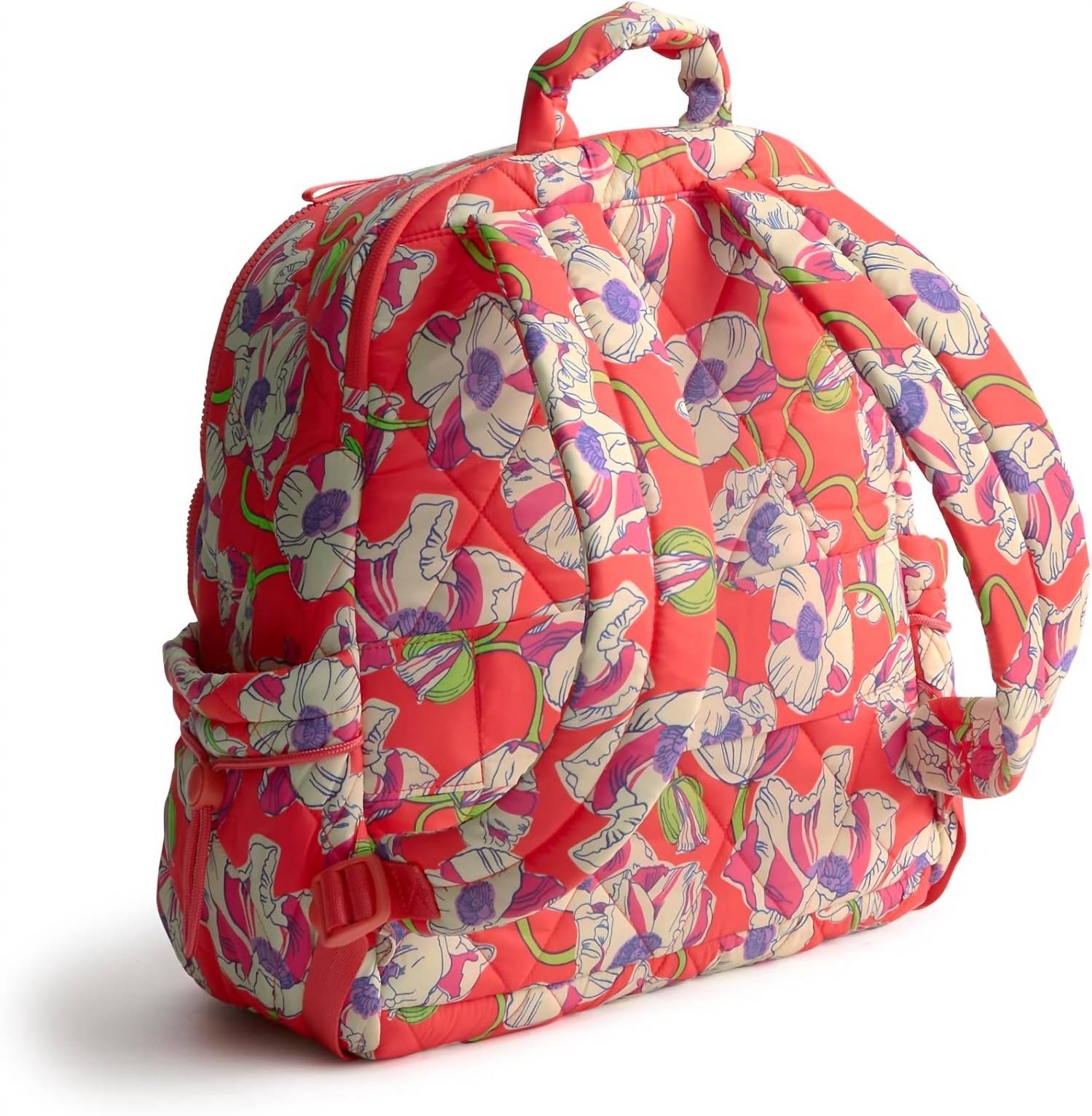 Vera Bradley Women's Large Bancroft Backpack in swirling poppies - women's bag - detail view