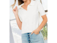 Thml - Short Sleeve Collared Sweater