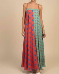 J.Nna - Serafina Polka Dot Chiffon Maxi Dress