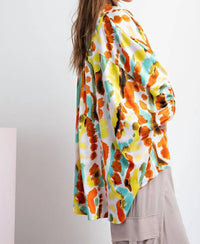 Ee:Some - Tie Dye Button Down Blouse