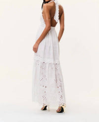 Loveshackfancy - Trix Eyelet Halter Maxi Dress