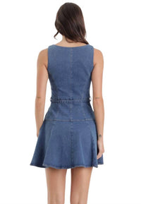 Karina Grimaldi - Lola Stretch Denim Mini Dress
