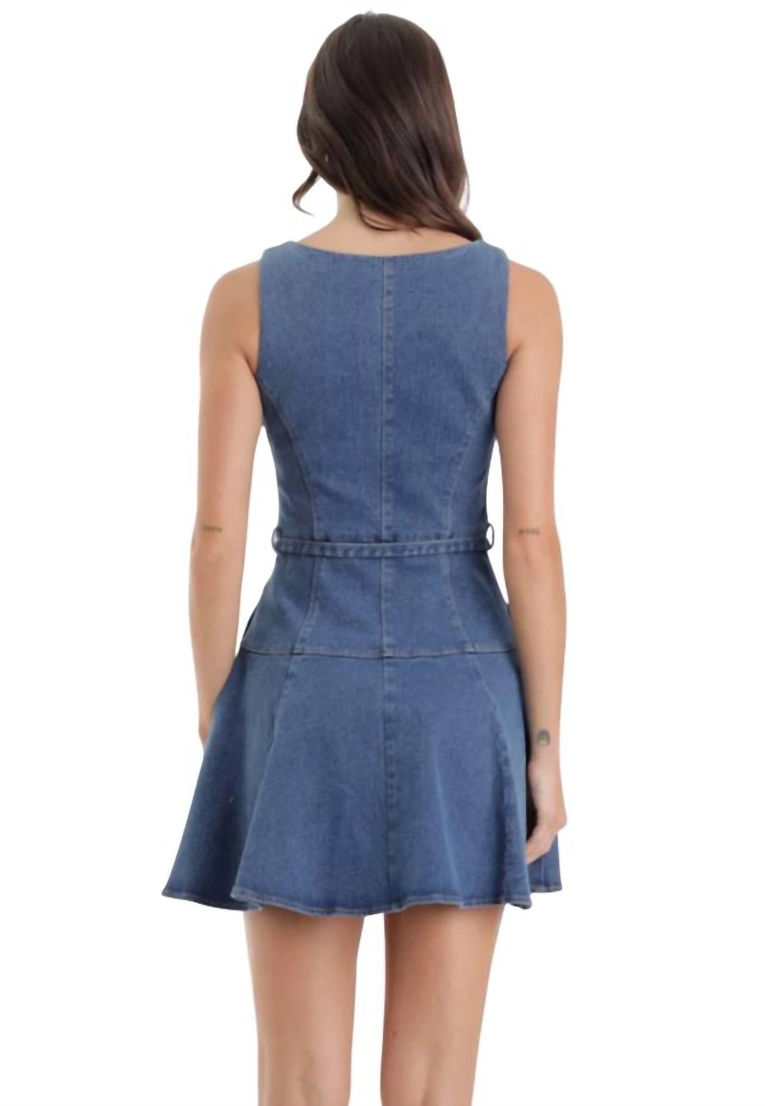 Karina Grimaldi - Lola Stretch Denim Mini Dress