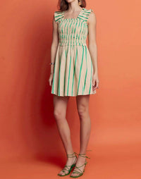 English Factory - Stripe Ruffle Mini Dress