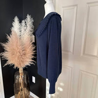 Autumn Cashmere - Women's Long Sleeve Peter Pan Collar Sweater