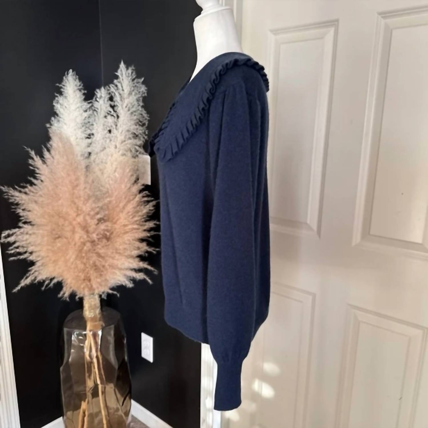 Autumn Cashmere - Women's Long Sleeve Peter Pan Collar Sweater