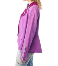 Aratta Colonel Button-up Jacket in violet - women's jacket - alternate view