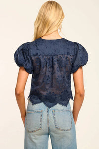 Ramy Brook - Chrissie Embroidered Floral Organza Blouse