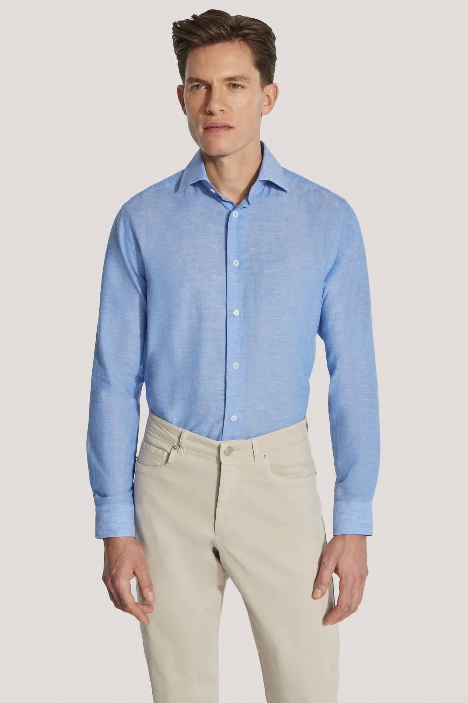 Jack Victor - Clandeboye Linen Long Sleeve Shirt