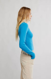 Free People Ever After Pullover Sweater in swedish blue - women's sweater - detail view