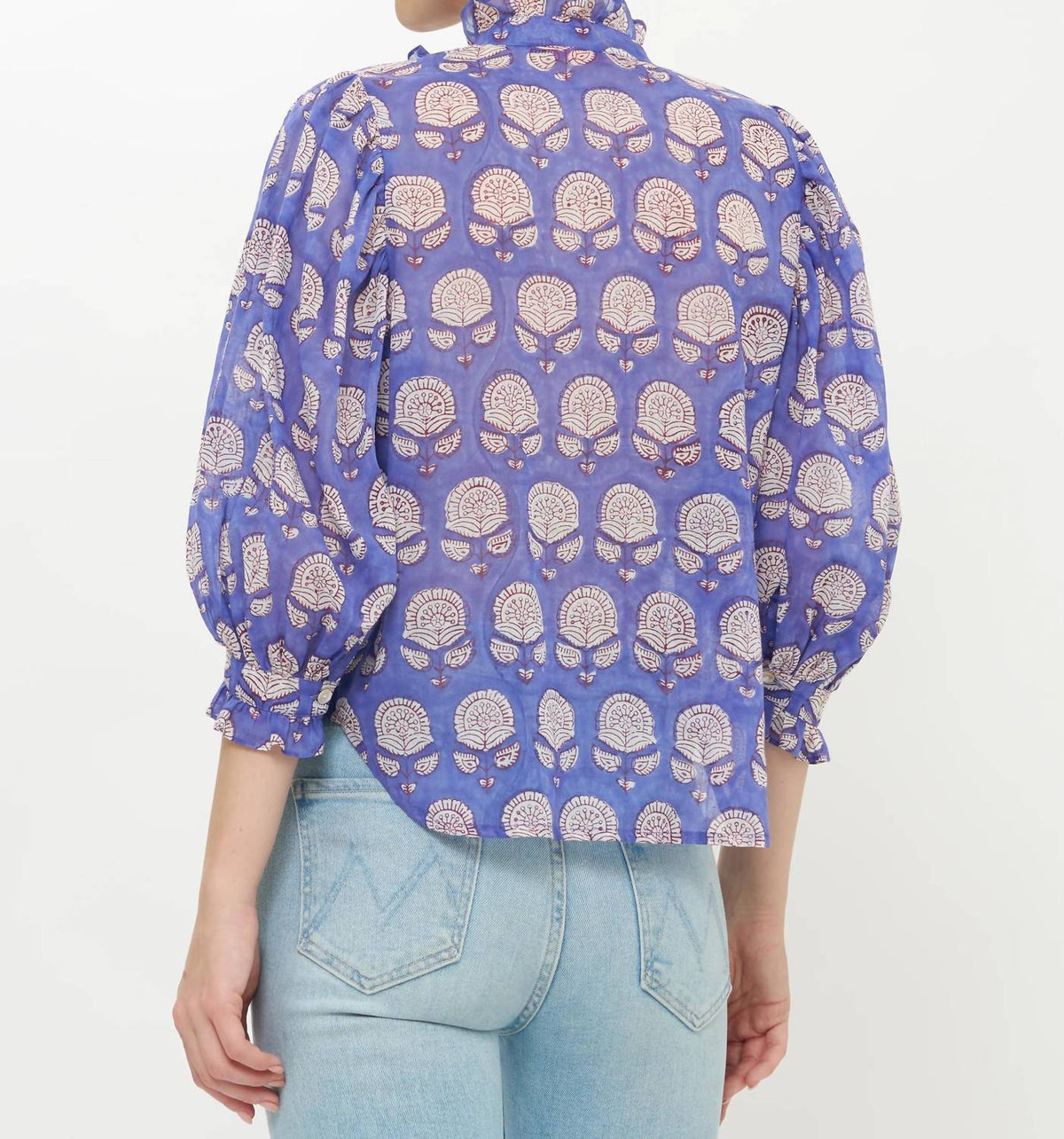 Oliphant - Ruffle Front Button Blouse