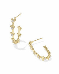 Kendra Scott Women's Mickey Minnie Mouse Hoop Earrings in gold white crystal - women's jewelry