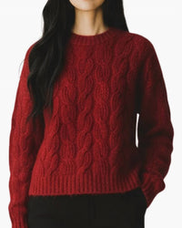 Autumn Cashmere - Cable Knit Crew Sweater