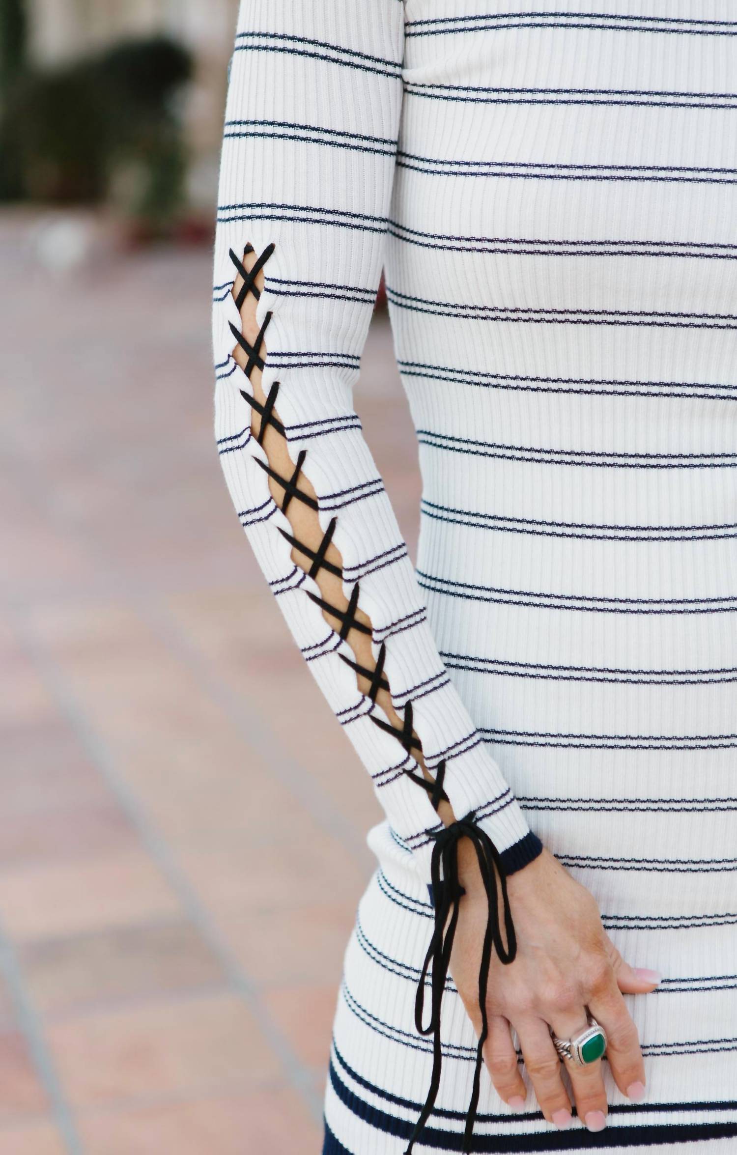 Marissa Striped Sweater Dress
