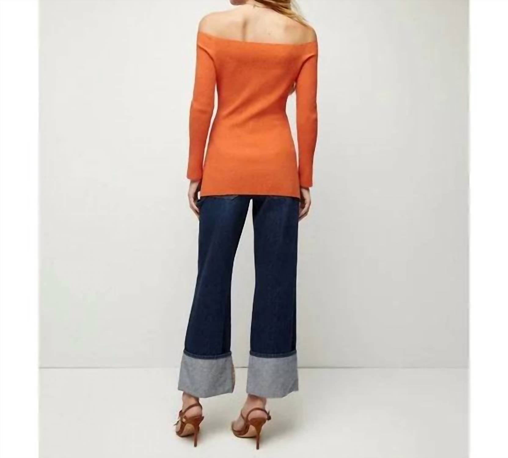 Veronica Beard - Derick Ribbed Off-shoulder Pullover Tee