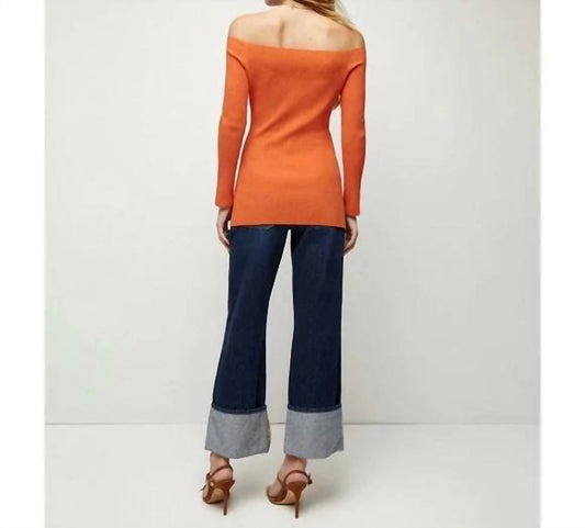 Veronica Beard - Derick Ribbed Off-shoulder Pullover Tee