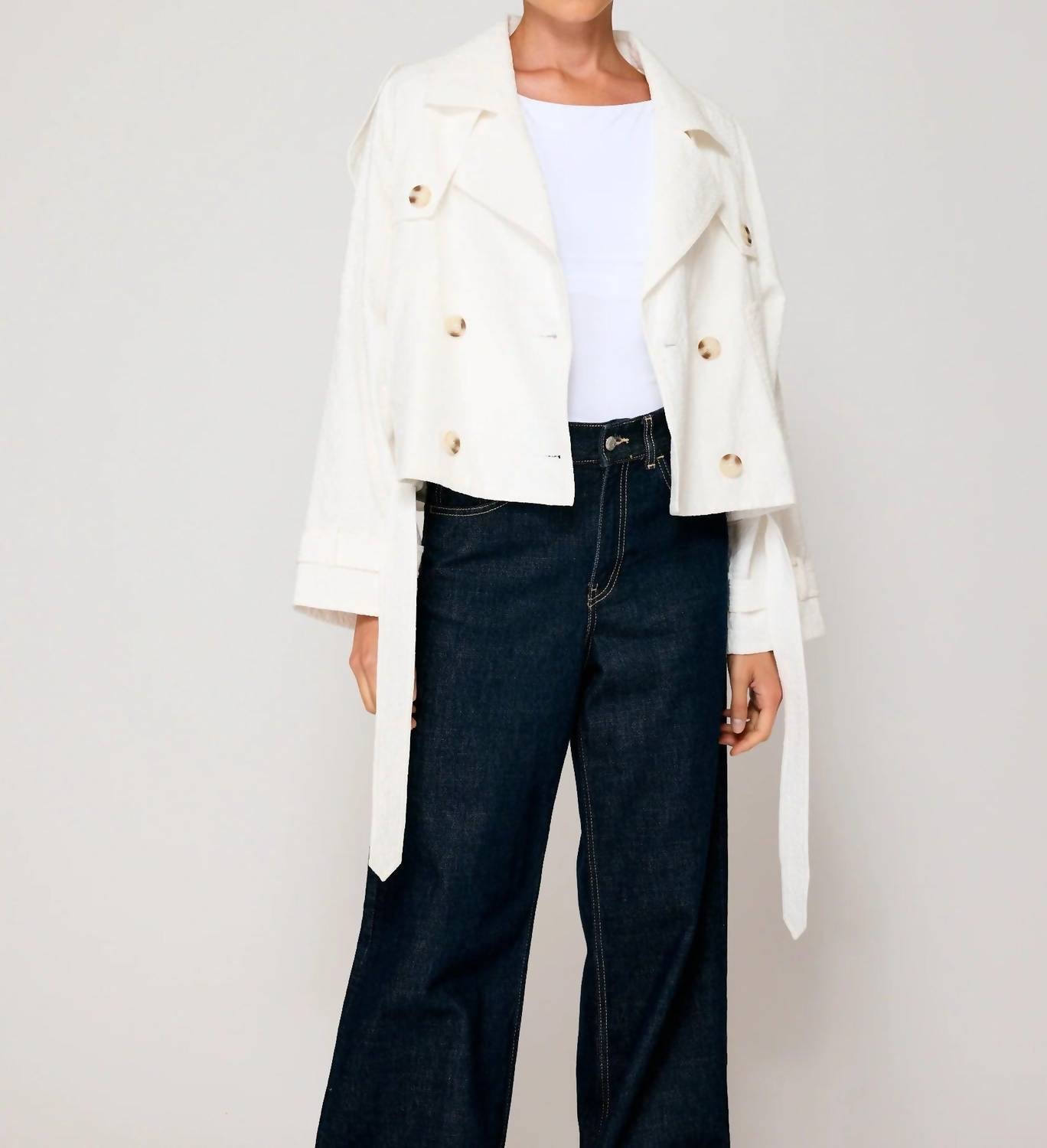Line And Dot - Bendetta Crop Trench Jacket