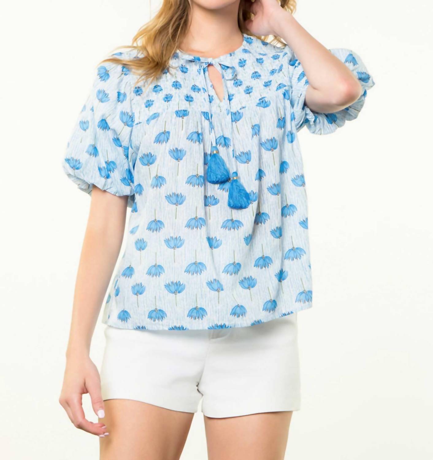 Thml - Puff Sleeve Flower Print Top