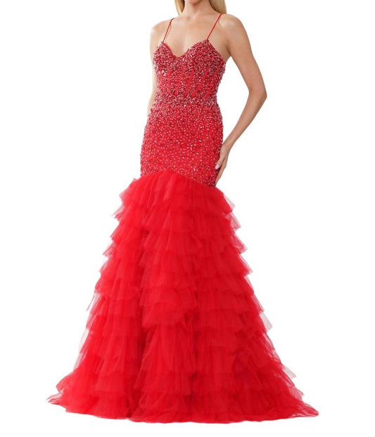 Colors Dress - Crimson Prom Dress