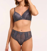 Montelle Intimates Lights Out Wirefree Bra in magnet silver - women's intimate - alternate view