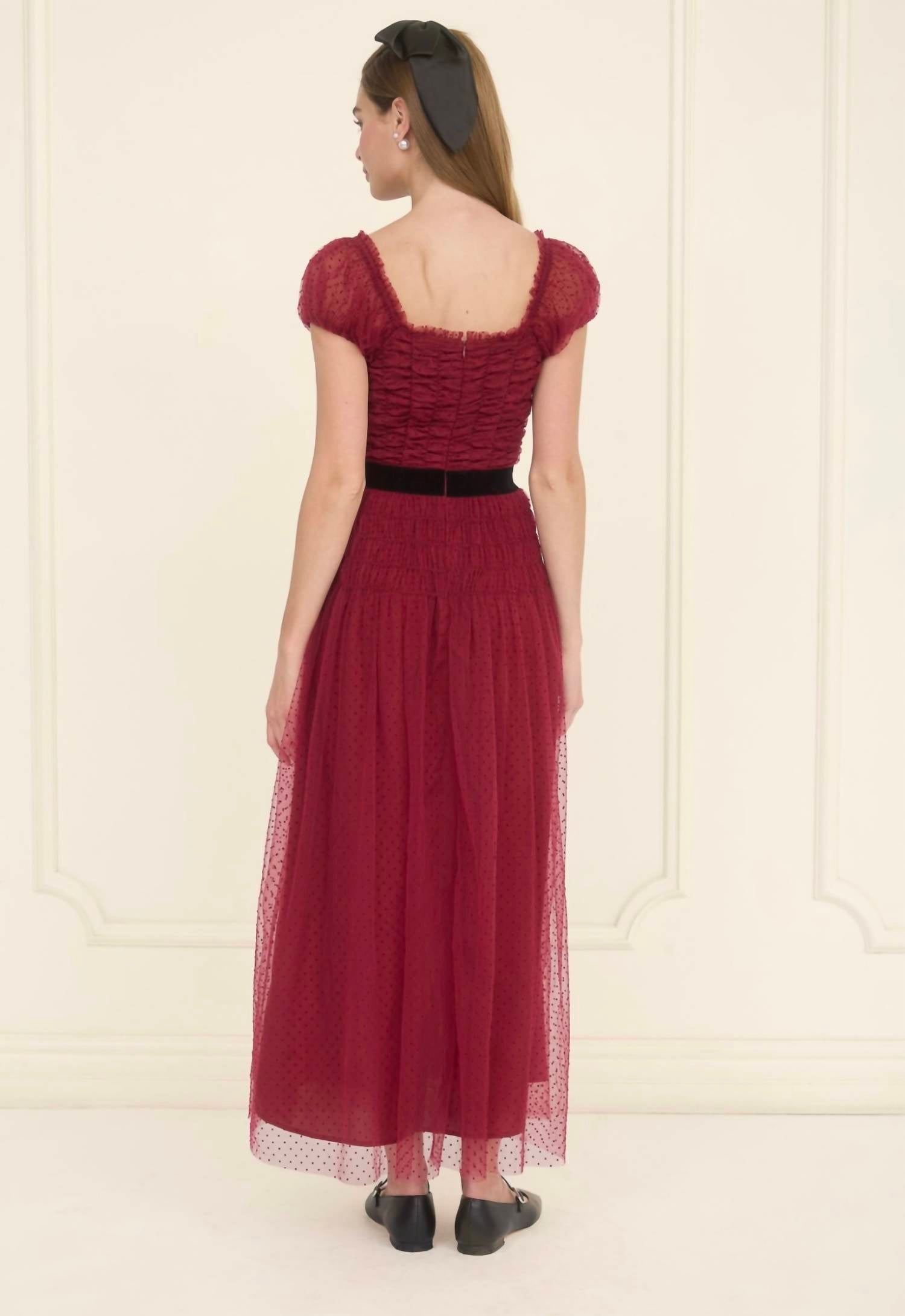 Moon River - Tulle Dress With Velvet Belt