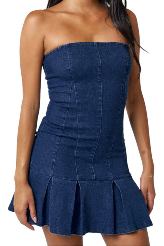 Blue Blush - Corset Tube Dress