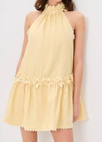 English Factory - Halter Neck Floral Detail Mini Dress