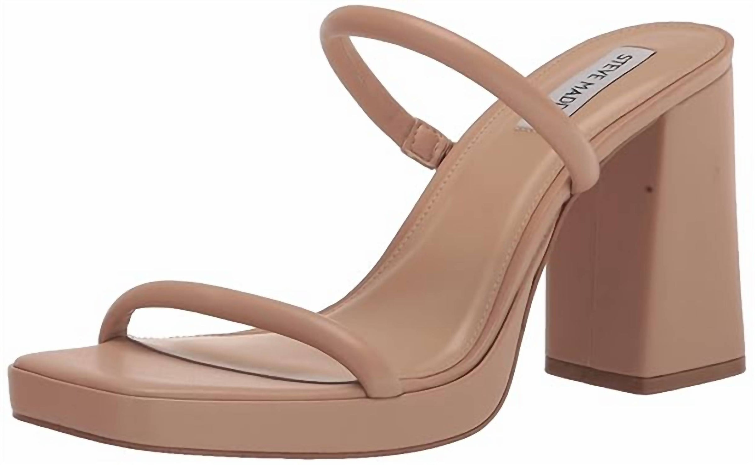 STEVE MADDEN Women's Polly Sandal in natural - women's sandal - detail view