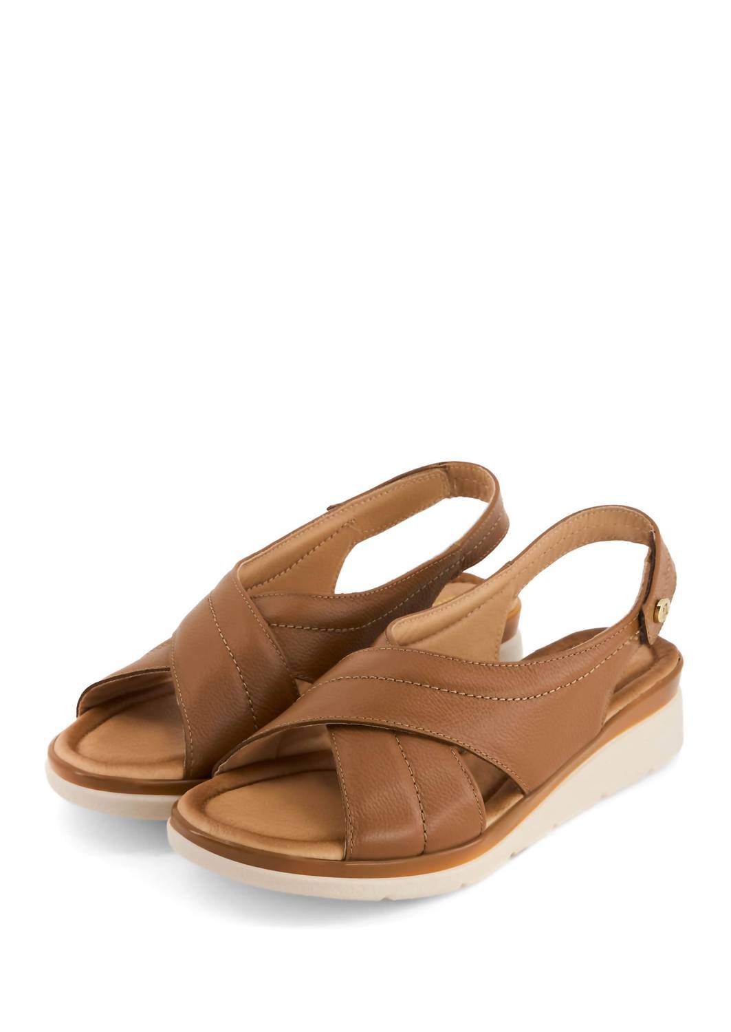 Andrea Women's Comfortable Wedge Sandal in honey - women's sandal - alternate view