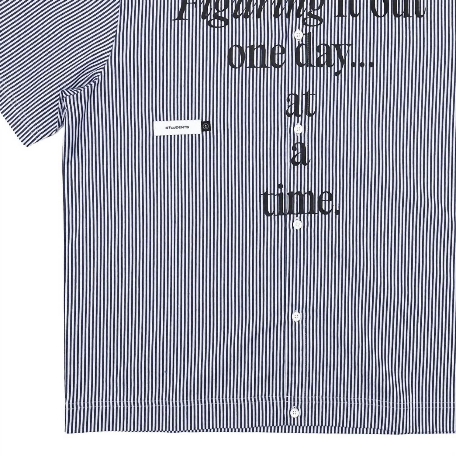 Students Golf - Reymon Short Sleeve Stripe Oxford Button-up Shirt