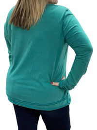 White Birch - Washed Henley Top