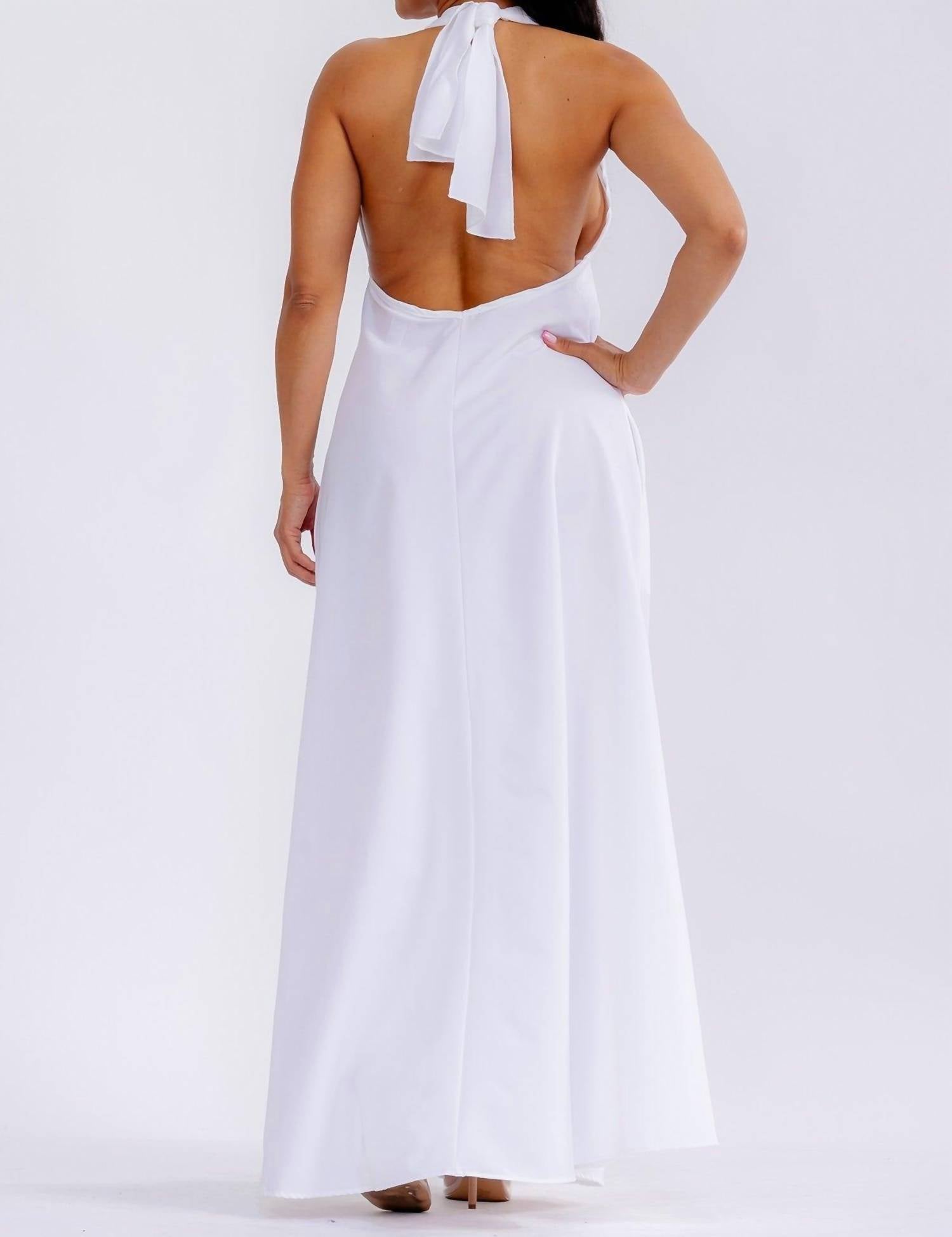 Karen T Design - Halter Neck Maxi Dress
