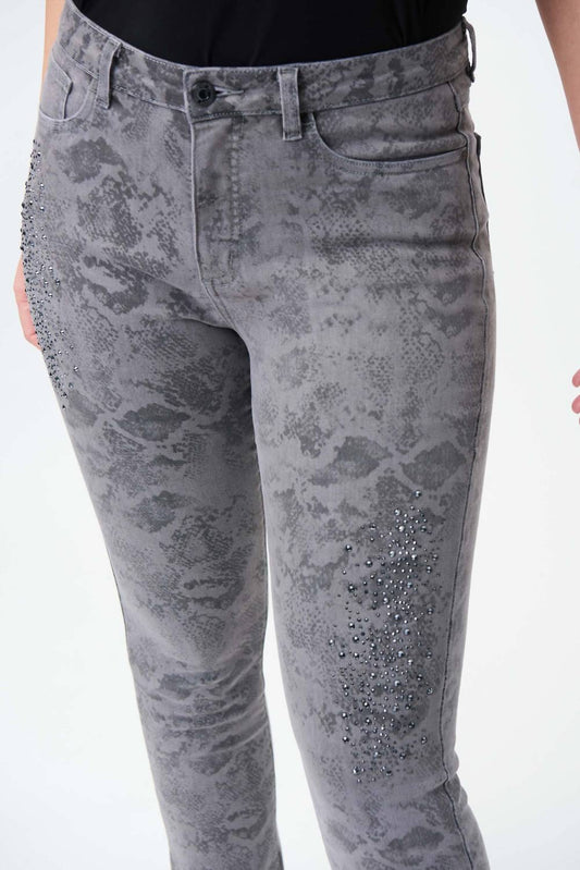 Joseph Ribkoff - PRINTED EMBELLISHED JEANS