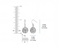 Gold & Honey - Women's Set Of Mesh Drop And Diamond Cut Stud Earrings