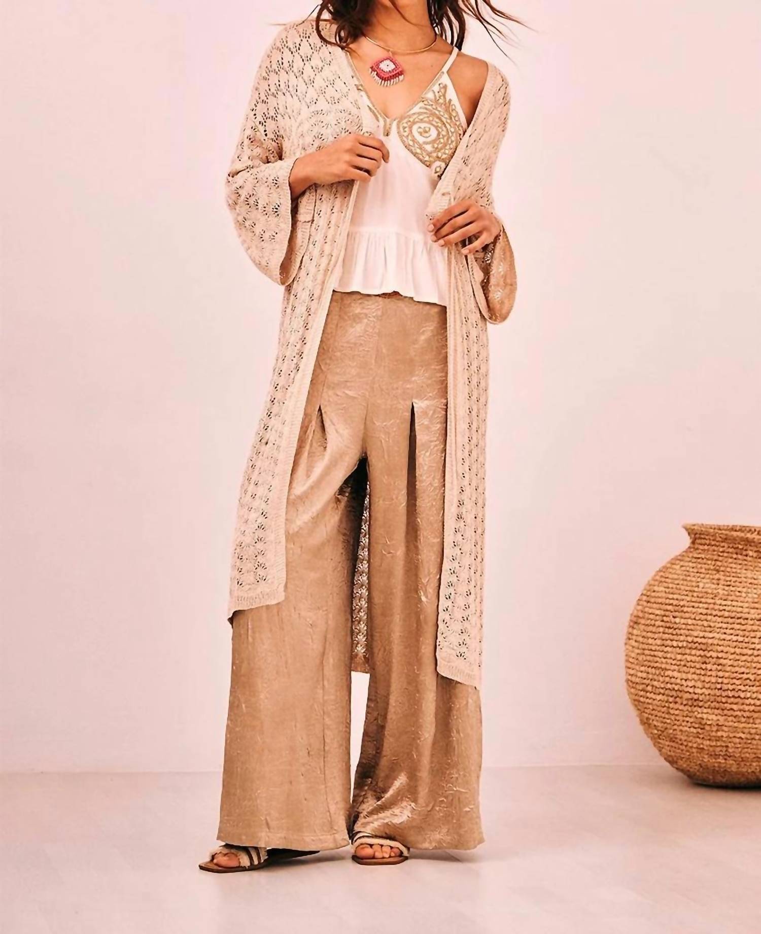 Nekane Nkn - Long Kimono With Openwork Details