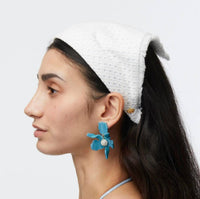 Lele Sadoughi - Women's Azure Small Crystal Lily Earrings