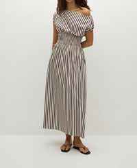 Faithfull The Brand - Kara Off The Shoulder Shirred Maxi Dress