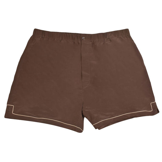 Men's Brown Silk Boxer Brief