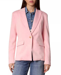 BLUE REVIVAL Women's Removable Insert Helen Blazer in pink denim - women's jacket