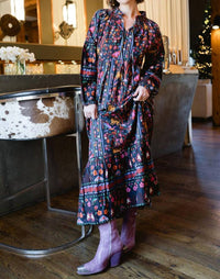Briton Court - Ollie Ruffle Collared Maxi Dress