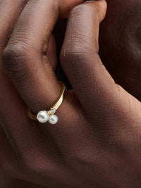 Pandora - Duo Treated Freshwater Cultured Pearls Ring