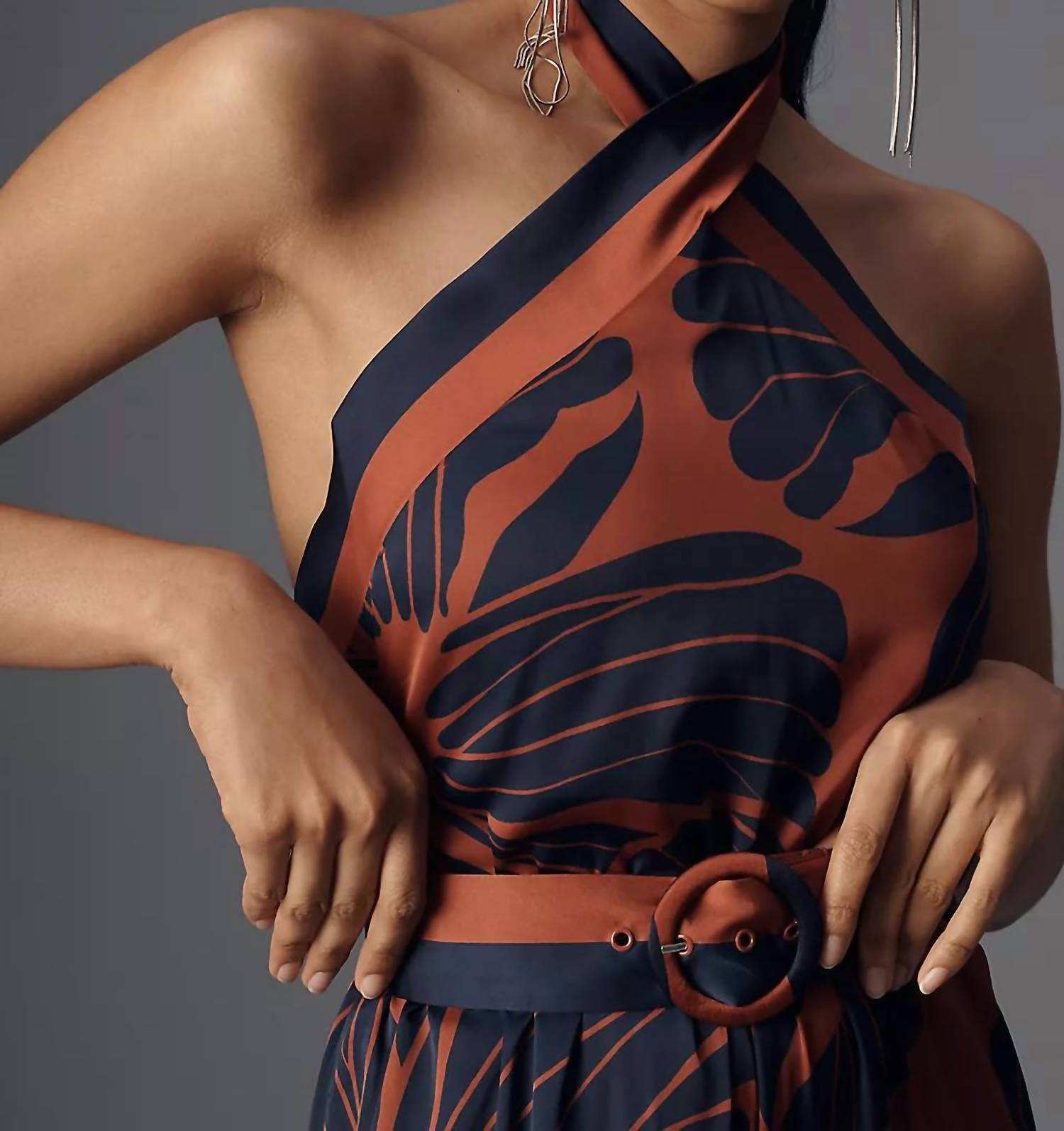 Hutch - Benny Halter Belted Floral Jumpsuit