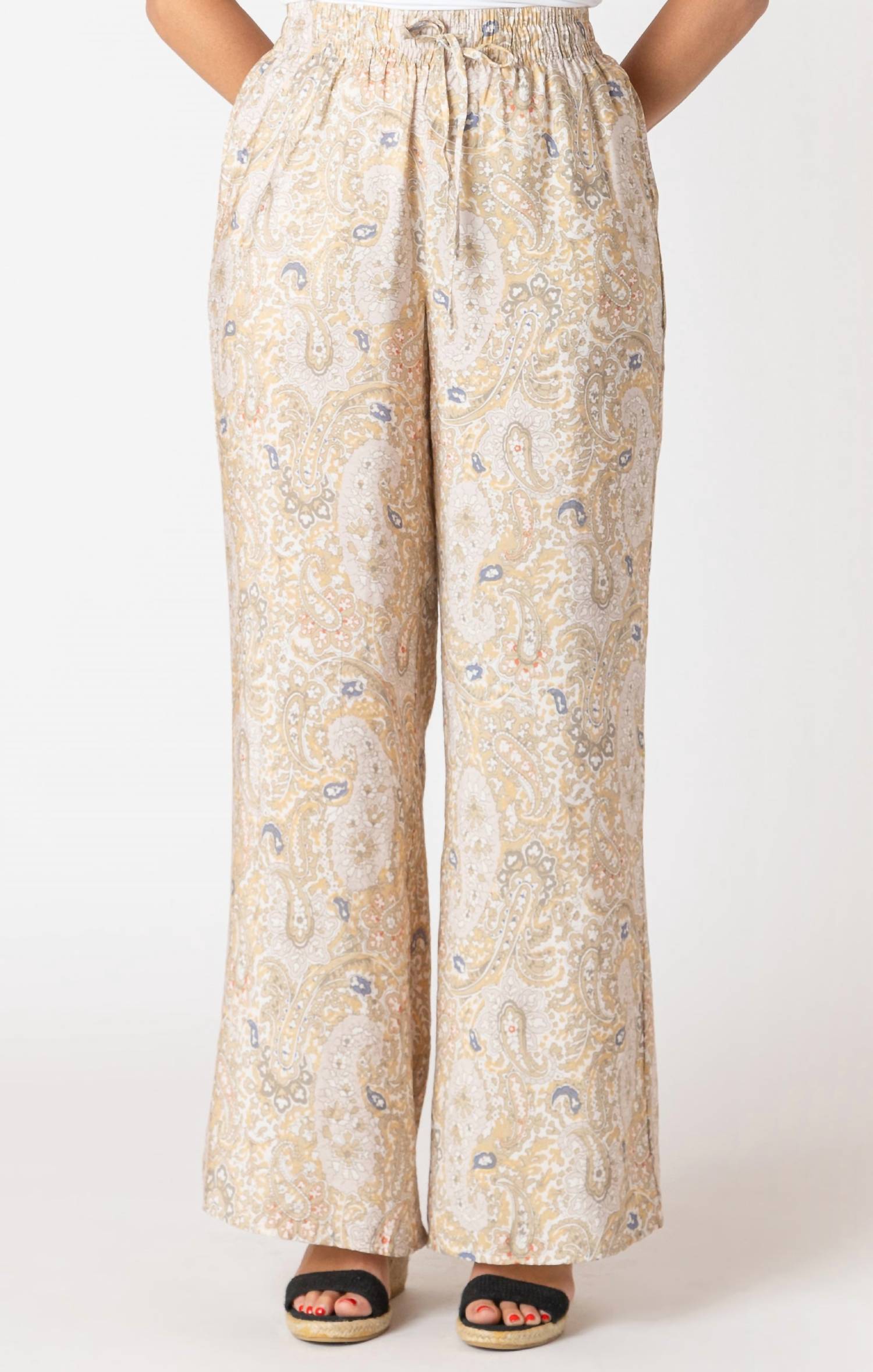 Dex - Spring Paisley Wide Leg Flowy Pants