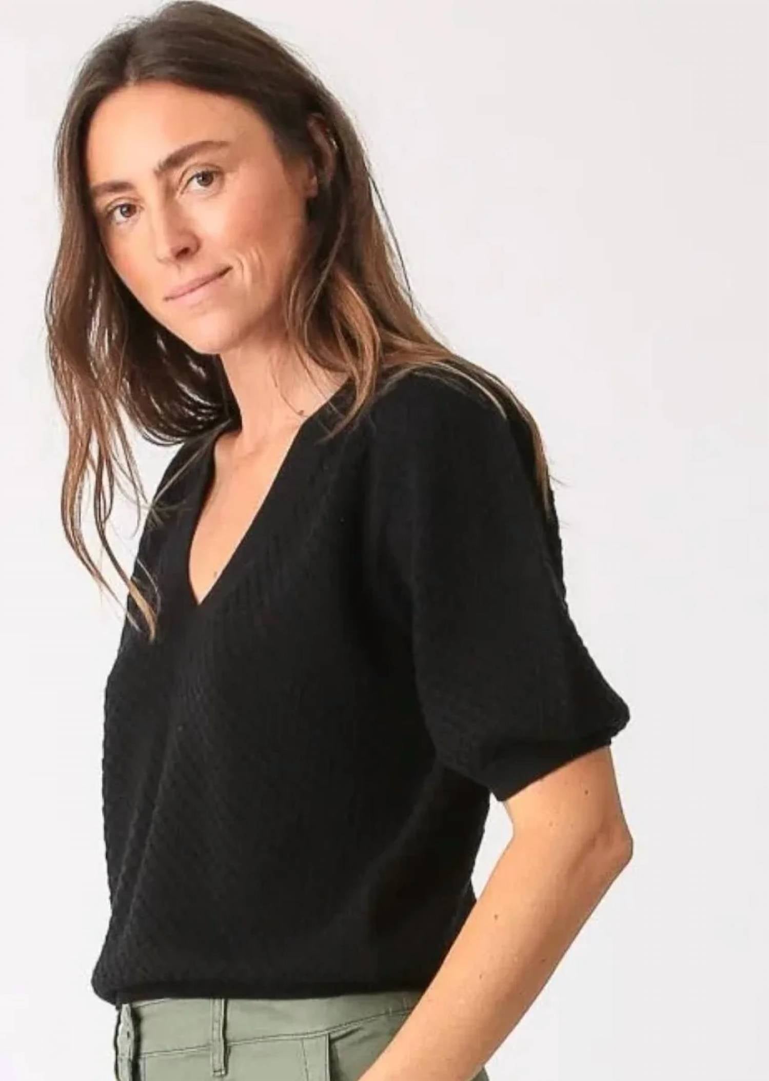 Electric & Rose Fenix Sweater in black - women's sweater - alternate view