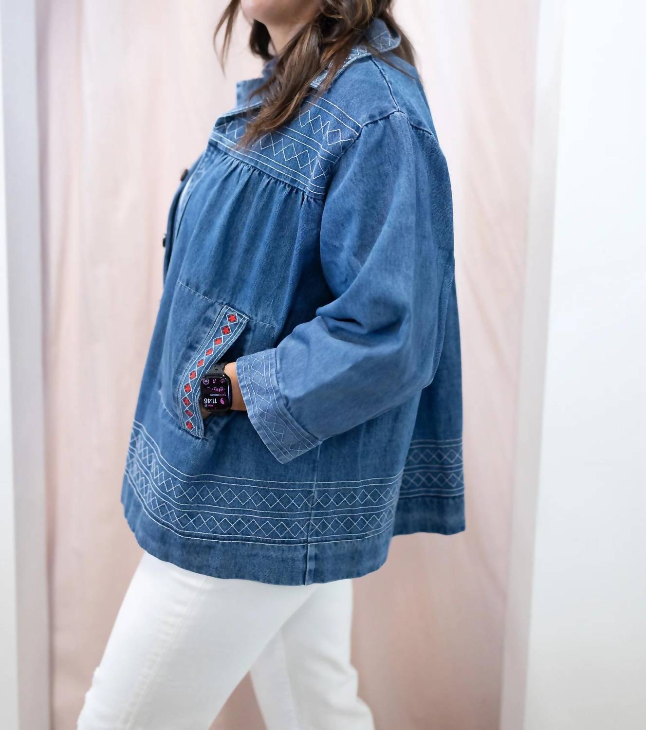 Blue B - Beth Embroidered Denim Jacket