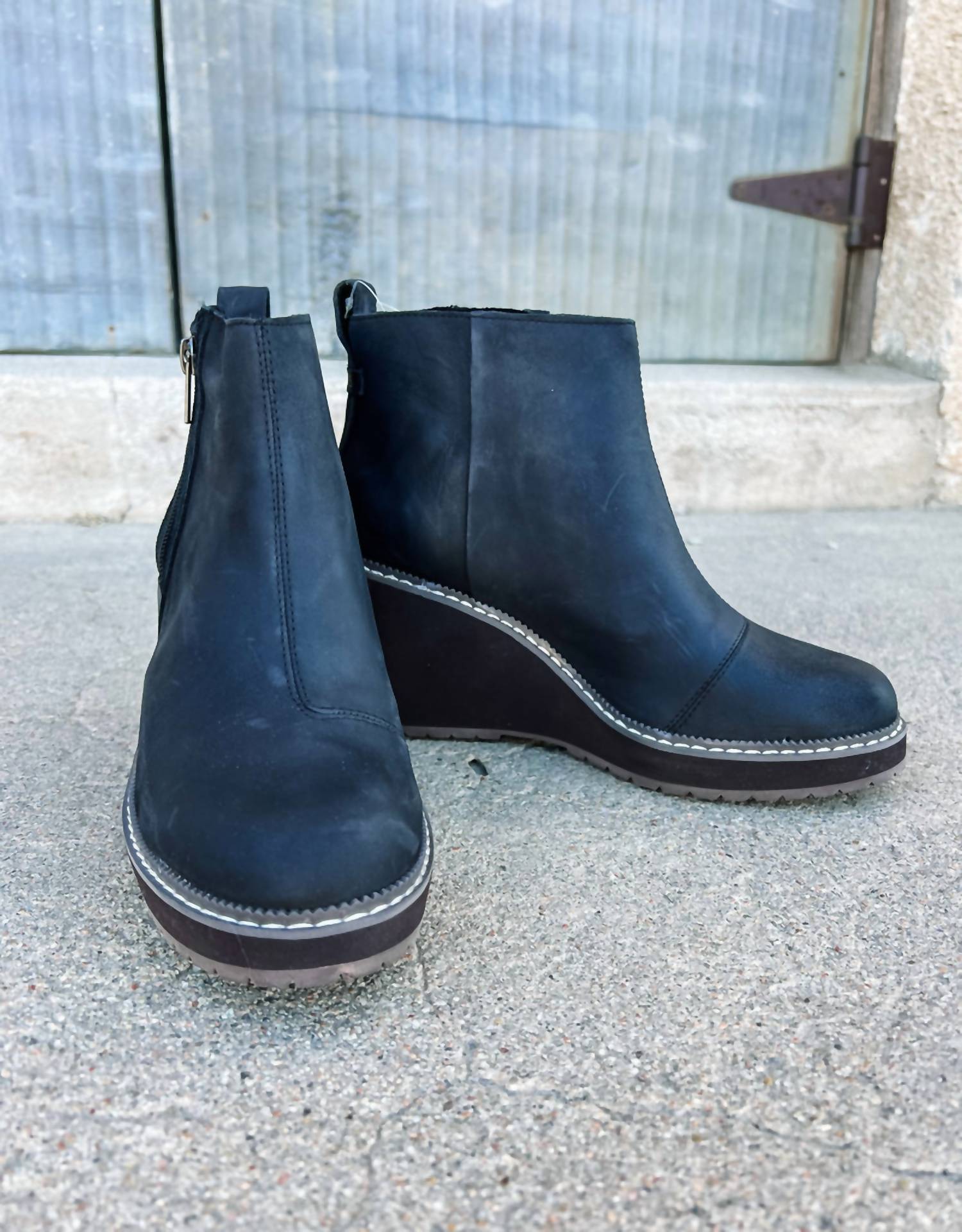 Toms - Women's Raven Wedge Heel Boots