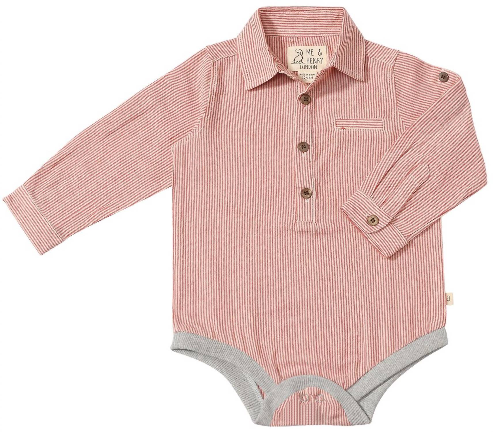 Me & Henry - Boy's Jasper Long Sleeve Onesie